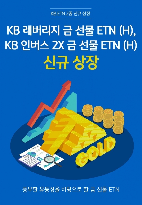 KB증권, 금 선물 투자 ETN 2종 신규 상장