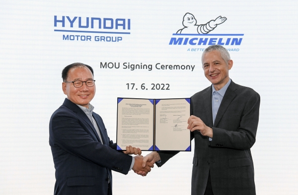 현대차그룹-미쉐린, 프리미엄 전기차 타이어 개발 위한 업무협약 체결