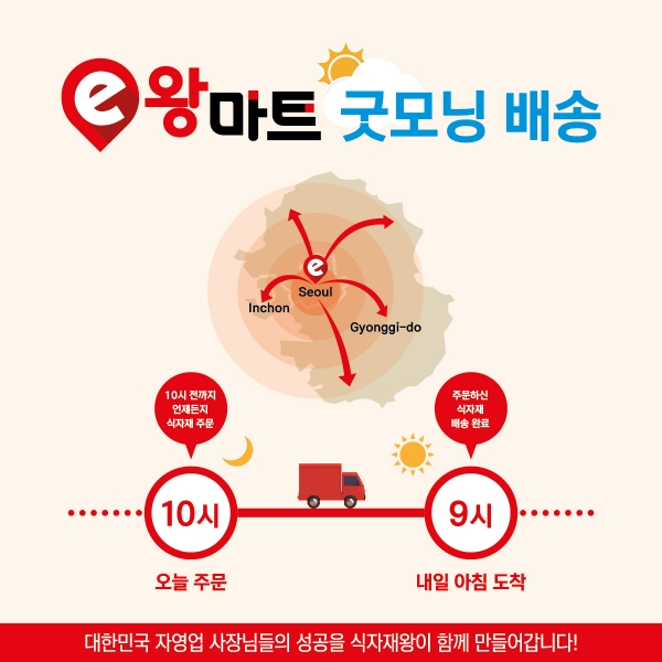 식자재왕, ‘굿모닝배송’ 인천·경기로 서비스 확장