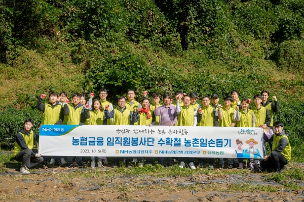 NH농협금융지주 임직원봉사단, '수확철 농촌 일손돕기' 실시