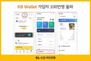 KB국민은행, 'KB Wallet' 출시 3개월 만에 가입자 100만 명 돌파