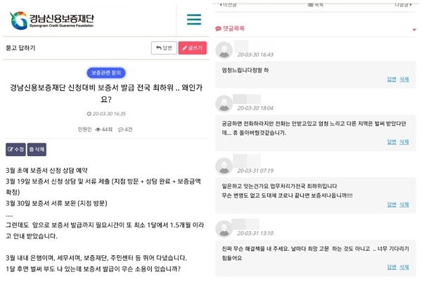 경남신용보증재단, 소상공인 보증지원 신청대비 보증서 발급비율 전국 '꼴찌'