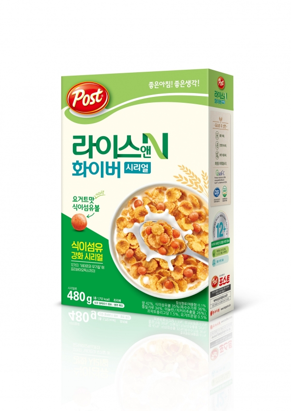 동서식품, 건강 시리얼 ‘포스트 라이스앤 화이버’ 출시