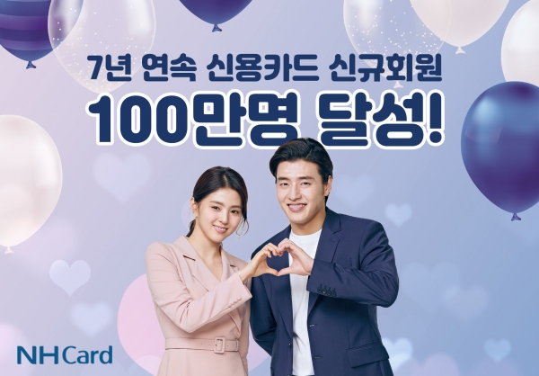 NH농협카드, 7년 연속 연간 신용카드 신규회원 100만 명 기록
