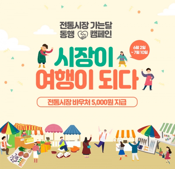 한국철도, 여행상품·관광열차 이용객에 전통시장 쿠폰 지원 이벤트 진행