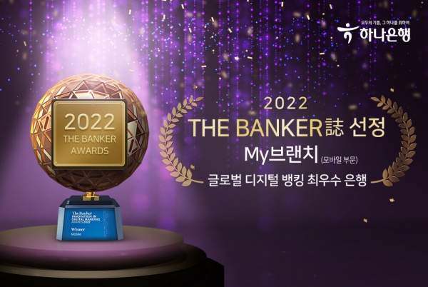하나은행, 더 뱅커誌 선정 '디지털 뱅킹 혁신 최우수 은행賞' 수상