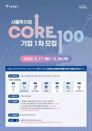 서울투자청, 글로벌 성장 함께할 'CORE100' 기업 1차 모집