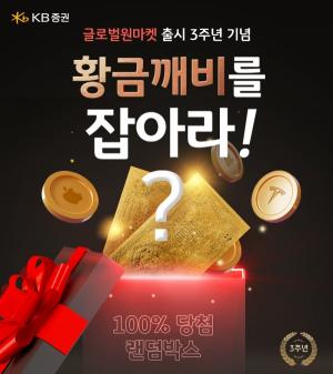 KB증권, 글로벌원마켓 출시 3주년 기념 ‘황금깨비를 잡아라!’ 이벤트 진행